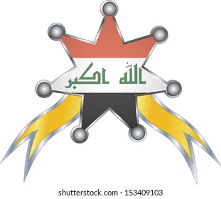 medal with the national flag of Iraq