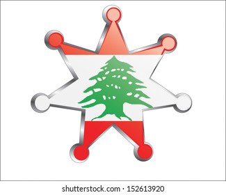 medal with the national flag of Lebanon