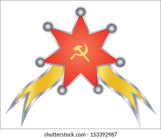 medal with the national flag of the Soviet Union