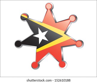 medal with the national flag of Timor
