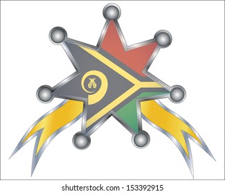 medal with the national flag of Vanuatu