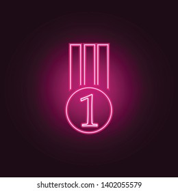 Medal neon icon. Elements of Medals set. Simple icon for websites, web design, mobile app, info graphics
