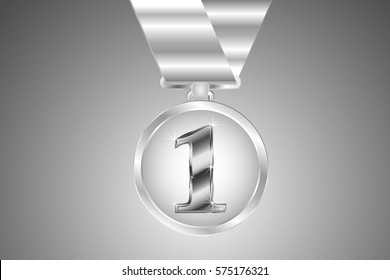 Medal number 1, Concept of infographics. Vector illustration EPS10.