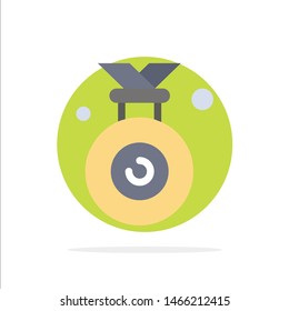 Medal, Olympic, Winner, Won Abstract Circle Background Flat color Icon. Vector Icon Template background