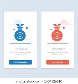 Medal, Olympic, Winner, Won  Blue and Red Download and Buy Now web Widget Card Template