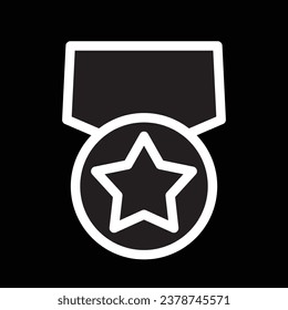 medalla, orden, decoración, estrella, ilustración vectorial 