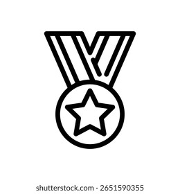 medal outline icon vector design good for web or mobile app