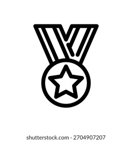 medal outline icon vector design good for web or mobile app