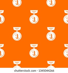 Medal pattern vector orange for any web design best