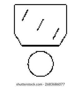 Medaillenpixel-Symbol, 8-Bit. Isolierte Vektorgrafik.