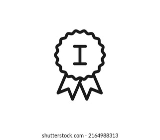 Medal premium line icon. Simple high quality pictogram. Modern outline style icons. Stroke vector illustration on a white background. 
