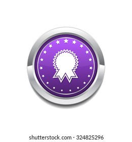 Medal Purple Vector Icon Button