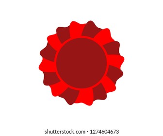 Medal red isolated