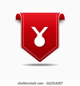 Medal Red Vector Icon Design