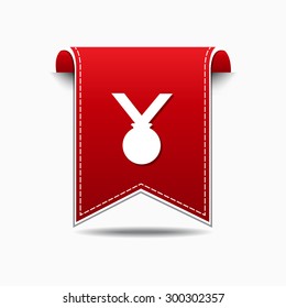 Medal Red Vector Icon Design