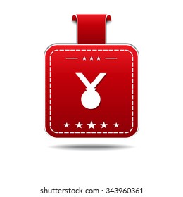 Medal Red Vector Icon Design