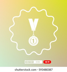 Medal, reward, icon, vector