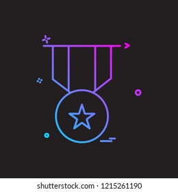 medal reward icon vector design