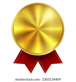 medal ribbon gold circle icon