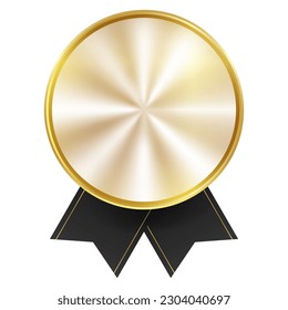 medal ribbon gold circle icon