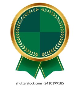 medal ribbon gold laurel icon