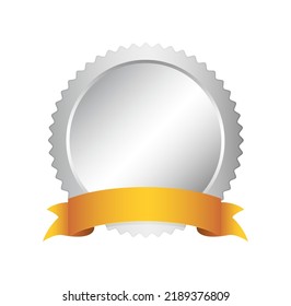 Medal and ribbon template vector illustration ( text space, design space)