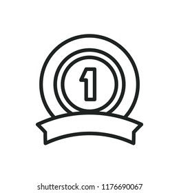 medal ribbon vector icon