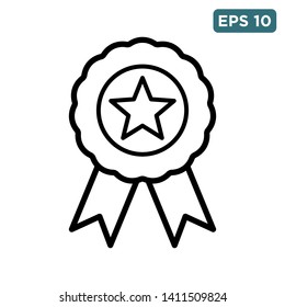 medal - ribon - award icon vector design template