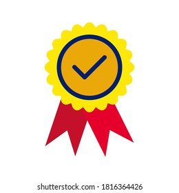 medal. ribon. award icon vector design template on white background