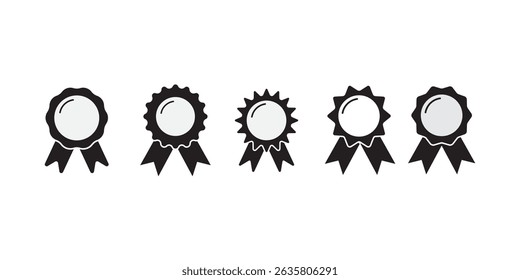 Medal or rosette icon symbol sign, vector illustration