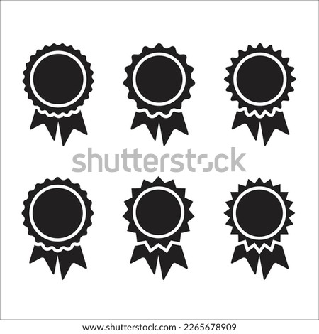 Medal or rosette icon symbol sign, vector illustration