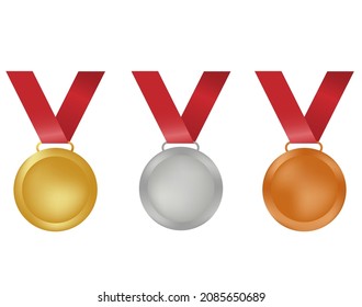 Medal set icon, stock vector, logo isolated on white background. Illustration