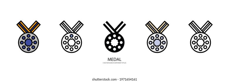 medal set vector type icon