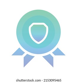 diseño del logotipo del degradado del escudo de medallas icono de plantilla moderno