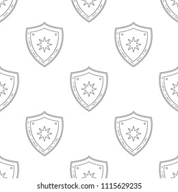 medal shield icon. Element of army icon for mobile concept and web apps. Pattern repeat seamless medal shield icon. Can be used for web and mobile. Premium icon on white background