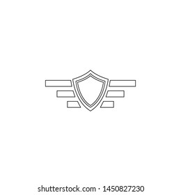 medal shield icon. Element of army for mobile concept and web apps icon. Outline, thin line icon for website design and development, app development