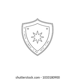 medal shield icon. Element of military icon for mobile concept and web apps. Thin line icon for website design and development, app development. Premium icon on white background