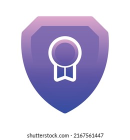 medal shield logo gradient design template icon