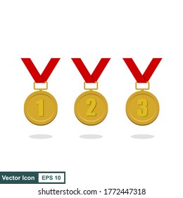 Medal Sign Set Vector Illustration Icon Stock Vector (Royalty Free ...