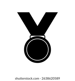 Medal silhouette vector flat illustration design.