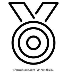Medal sport object icon illustration