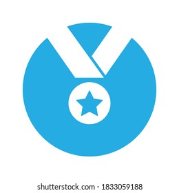 vector de icono de premio de estrella de medalla