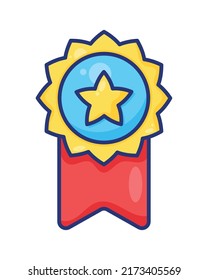 medal with star emblem icon