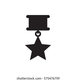 medal with star icon.
