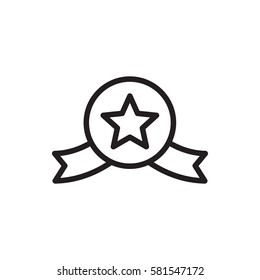 medal with star icon.