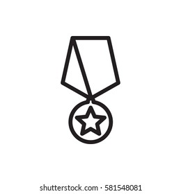 medal with star icon.