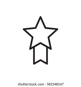 medal with star icon.