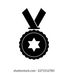 Medal with star icon design. isolated on white background. vector illustration