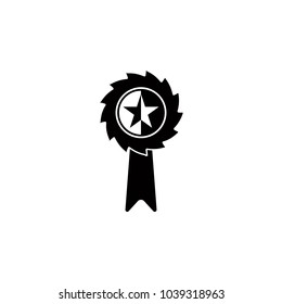 medal with a star icon. Element of medal and awards for mobile concept and web apps. Thin line  icon for website design and development, app development. Premium icon on white background