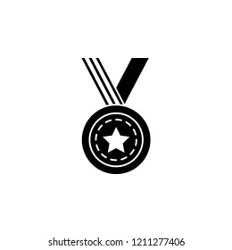 Medal with a star icon. Element of winner award. Premium quality graphic design icon. Signs and symbols collection icon for websites, web design, mobile app on white background